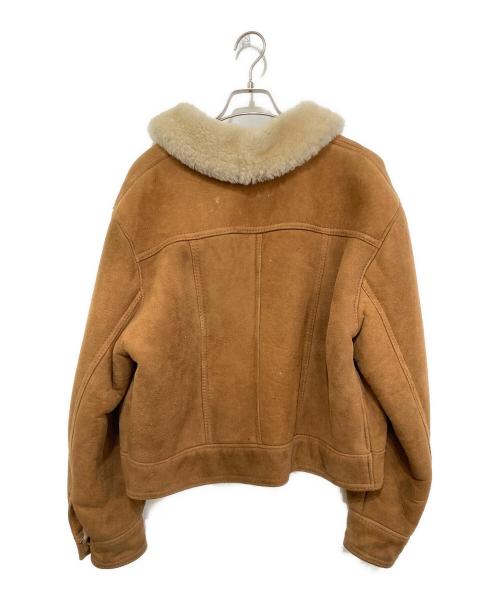US（ユーエス）US (ユーエス) リアルムートンジャケット ベージュ サイズ:Lの古着・服飾アイテム