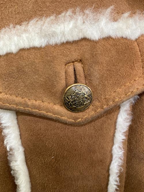 US（ユーエス）US (ユーエス) リアルムートンジャケット ベージュ サイズ:Lの古着・服飾アイテム