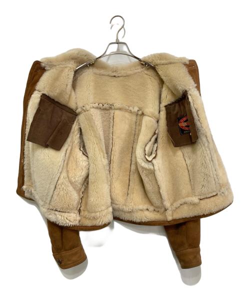 US（ユーエス）US (ユーエス) リアルムートンジャケット ベージュ サイズ:Lの古着・服飾アイテム