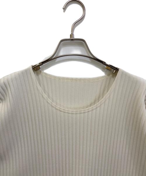 HOMME PLISSE ISSEY MIYAKE（オム プリッセ イッセイ ミヤケ）HOMME PLISSE ISSEY MIYAKE (オム プリッセ イッセイ ミヤケ) プリーツカットソー　HP31JK193 ホワイト サイズ:3の古着・服飾アイテム