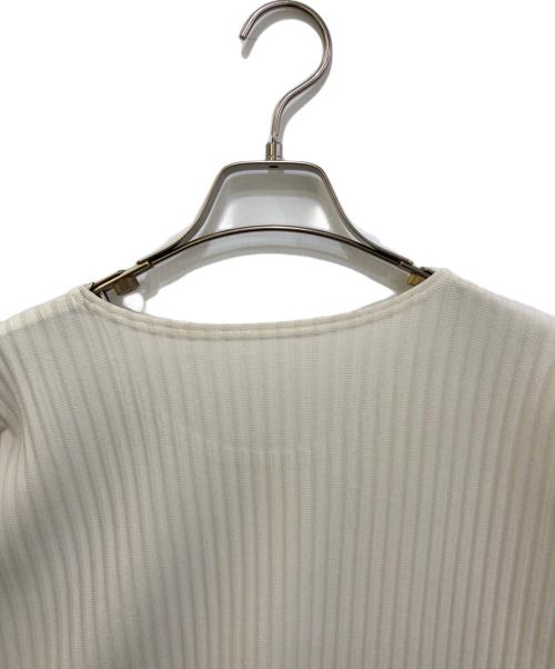 HOMME PLISSE ISSEY MIYAKE（オム プリッセ イッセイ ミヤケ）HOMME PLISSE ISSEY MIYAKE (オム プリッセ イッセイ ミヤケ) プリーツカットソー　HP31JK193 ホワイト サイズ:3の古着・服飾アイテム