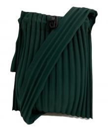 HOMME PLISSE ISSEY MIYAKE（オム プリッセ イッセイ ミヤケ）の古着「プリーツミニショルダーバッグ　HP33AG407」｜グリーン
