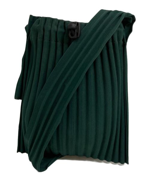 HOMME PLISSE ISSEY MIYAKE（オム プリッセ イッセイ ミヤケ）HOMME PLISSE ISSEY MIYAKE (オム プリッセ イッセイ ミヤケ) プリーツミニショルダーバッグ　HP33AG407 グリーンの古着・服飾アイテム