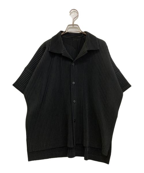 HOMME PLISSE ISSEY MIYAKE（オム プリッセ イッセイ ミヤケ）HOMME PLISSE ISSEY MIYAKE (オム プリッセ イッセイ ミヤケ) MONTHLY COLOR JULY SHIRT　HP43JJ102 ブラック サイズ:2の古着・服飾アイテム