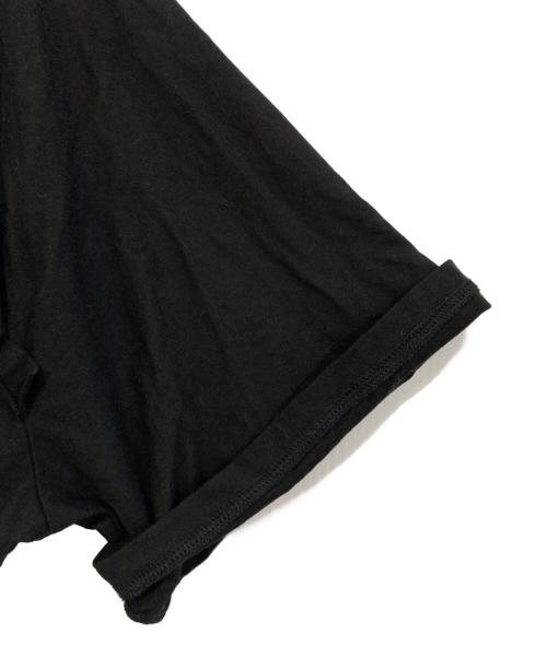 GROUND Y（グラウンドワイ）GROUND Y (グラウンドワイ) COTTON JERSEY FRONT RAGLAN SLIT T-SHIRT SHORT SLEEVES ブラック サイズ:3の古着・服飾アイテム