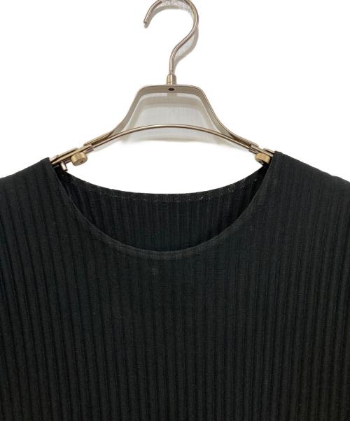 HOMME PLISSE ISSEY MIYAKE（オム プリッセ イッセイ ミヤケ）HOMME PLISSE ISSEY MIYAKE (オム プリッセ イッセイ ミヤケ) プリーツカットソー HP55JK321 ブラック サイズ:3の古着・服飾アイテム