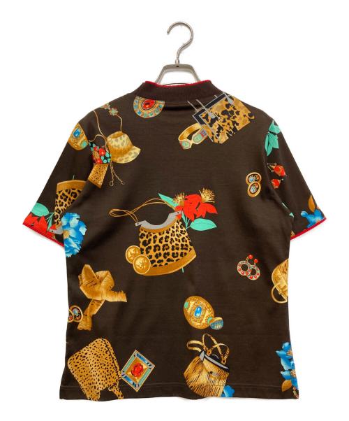 LEONARD SPORT（レオナール スポーツ）LEONARD SPORT (レオナール スポーツ) 総柄Tシャツ ブラウン サイズ:Lの古着・服飾アイテム