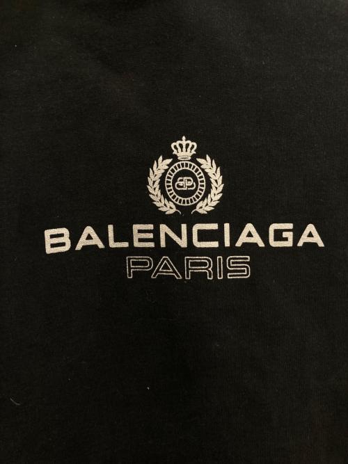 BALENCIAGA（バレンシアガ）BALENCIAGA (バレンシアガ) BB PARIS Hoodie　570811 TGV70 ブラック サイズ:Mの古着・服飾アイテム