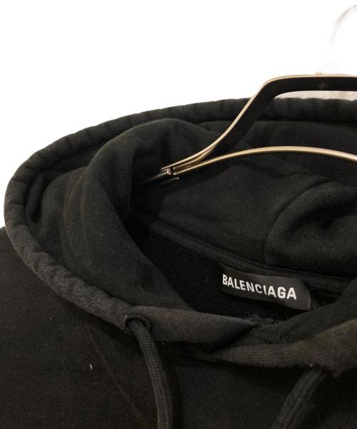 BALENCIAGA（バレンシアガ）BALENCIAGA (バレンシアガ) BB PARIS Hoodie　570811 TGV70 ブラック サイズ:Mの古着・服飾アイテム
