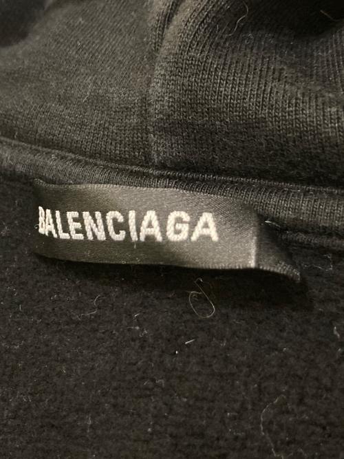 BALENCIAGA（バレンシアガ）BALENCIAGA (バレンシアガ) BB PARIS Hoodie　570811 TGV70 ブラック サイズ:Mの古着・服飾アイテム