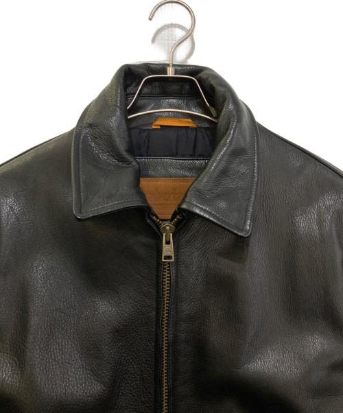 Timberland（ティンバーランド）Timberland (ティンバーランド) レザージップコート ブラック サイズ:Mの古着・服飾アイテム