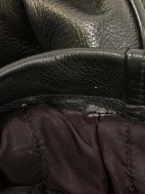 Timberland（ティンバーランド）Timberland (ティンバーランド) レザージップコート ブラック サイズ:Mの古着・服飾アイテム