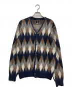 Needlesニードルズ）の古着「Mohair Cardigan Diamond　BG258」｜ネイビー