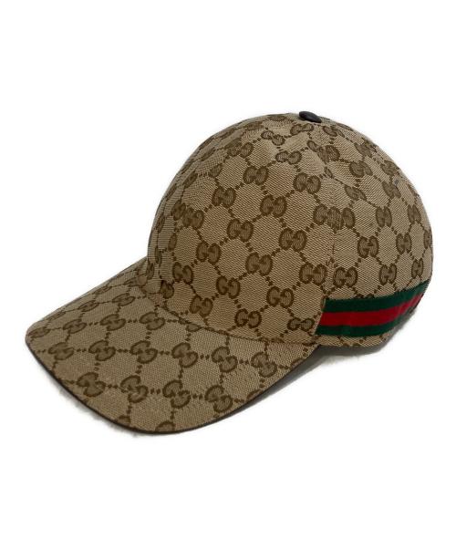 GUCCI（グッチ）GUCCI (グッチ) GGキャンバスベースボールキャップ　200035 ベージュの古着・服飾アイテム