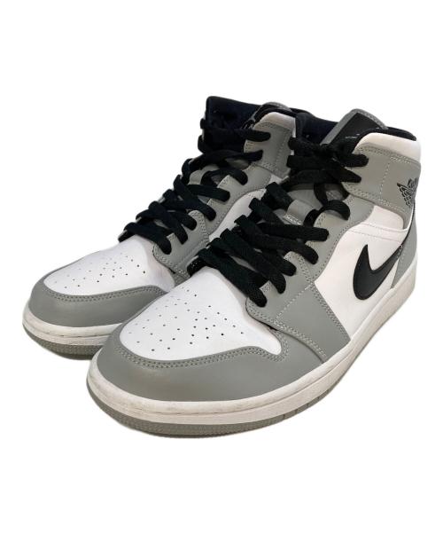 NIKE（ナイキ）NIKE (ナイキ) AIR JORDAN 1 MID LT SMOKE GREY/BLACK-WHITE グレー サイズ:27.5の古着・服飾アイテム