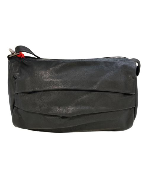 DIESEL（ディーゼル）DIESEL (ディーゼル) JOHN レザーショルダーバッグ　X08373 P4450 ブラックの古着・服飾アイテム