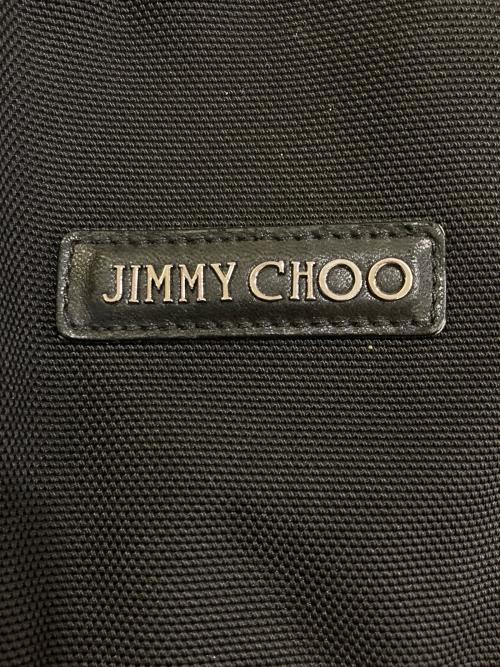 JIMMY CHOO（ジミーチュウ）JIMMY CHOO (ジミーチュウ) ナイロンキャンバストートバッグ ブラックの古着・服飾アイテム