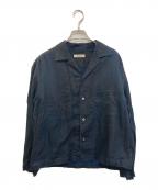 nestrobe confectネストローブ コンフェクト）の古着「インディゴ染めリネンシャツ」｜ネイビー