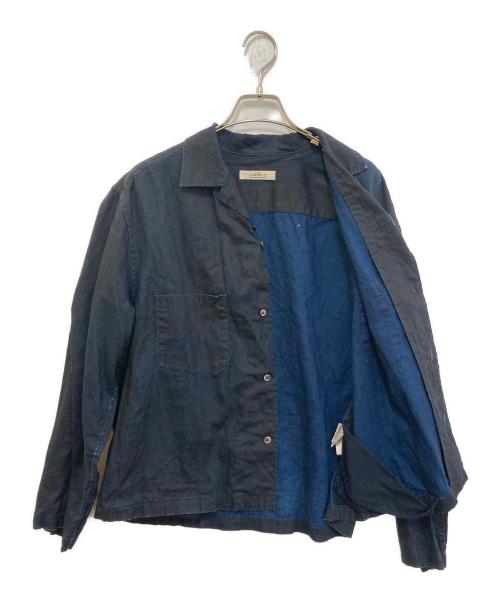 nestrobe confect（ネストローブ コンフェクト）nestrobe confect (ネストローブ コンフェクト) インディゴ染めリネンシャツ ネイビー サイズ:34の古着・服飾アイテム