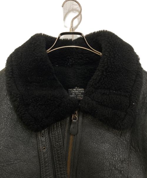AVIREX（アヴィレックス）AVIREX (アヴィレックス) B-3 ムートン フライトジャケット ブラック サイズ:38の古着・服飾アイテム