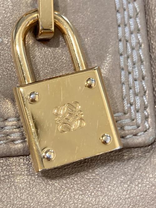 LOEWE（ロエベ）LOEWE (ロエベ) アマソナ36/アナグラムミニボストンッグ ゴールドの古着・服飾アイテム