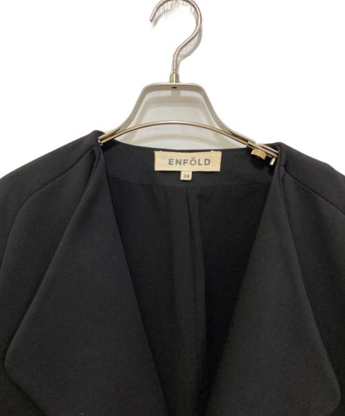 ENFOLD（エンフォルド）ENFOLD (エンフォルド) ダブルクロス ノーカラージャケット 3008S230-0470 ブラック サイズ:38の古着・服飾アイテム