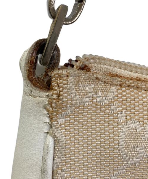 GUCCI（グッチ）GUCCI (グッチ) バンブー GGキャンバス ワンショルダーバッグ　001.3870 アイボリーの古着・服飾アイテム