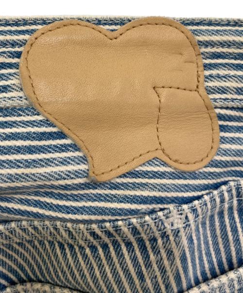 NUMBER (N)INE（ナンバーナイン）NUMBER (N)INE (ナンバーナイン) 08ss アタリ加工ヒッコリーパンツ インディゴ サイズ:3の古着・服飾アイテム