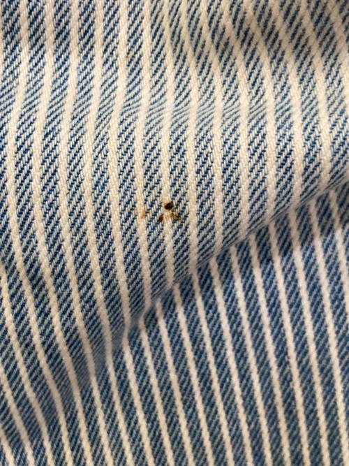 NUMBER (N)INE（ナンバーナイン）NUMBER (N)INE (ナンバーナイン) 08ss アタリ加工ヒッコリーパンツ インディゴ サイズ:3の古着・服飾アイテム