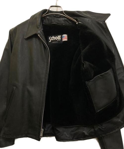 Schott（ショット）Schott (ショット) シングルレザージャケット ブラック サイズ:42の古着・服飾アイテム
