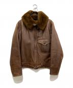 BUZZ RICKSON'Sバズリクソンズ）の古着「B-2 襟ボア ホースハイド レザー フライト ジャケット」｜ブラウン