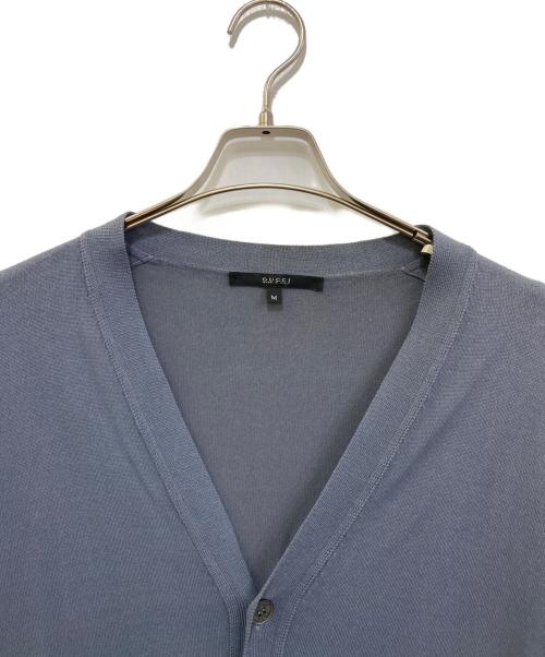 GUCCI（グッチ）GUCCI (グッチ) ニットカーディガン ブルー サイズ:Mの古着・服飾アイテム