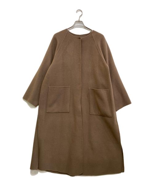 Spick and Span（スピック＆スパン）Spick and Span (スピック＆スパン) ハイスリットロングリバーコート ブラウン サイズ:38の古着・服飾アイテム
