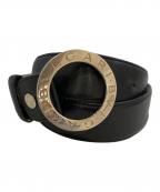 BVLGARIブルガリ）の古着「レザーベルト」｜ブラック