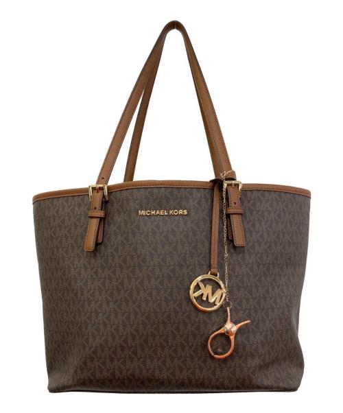 MICHAEL KORS（マイケルコース）MICHAEL KORS (マイケルコース) トートバッグ ブラウンの古着・服飾アイテム