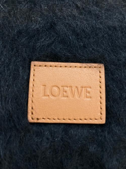 LOEWE（ロエベ）LOEWE (ロエベ) モヘヤマフラー　A-28003861 ブラックの古着・服飾アイテム