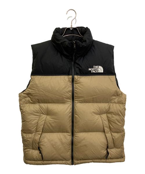 THE NORTH FACE（ザ ノース フェイス）THE NORTH FACE (ザ ノース フェイス) ヌプシベスト ブラック×ベージュ サイズ:Lの古着・服飾アイテム