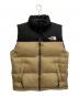 THE NORTH FACE（ザ ノース フェイス）の古着「ヌプシベスト」｜ブラック×ベージュ