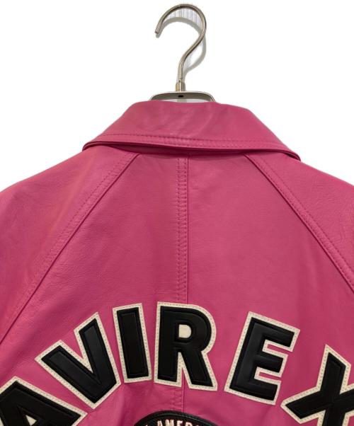 AVIREX（アヴィレックス）AVIREX (アヴィレックス) LIGHT SIGNATURE VARSITY JACKET 783-3950007 ピンク サイズ:XLの古着・服飾アイテム