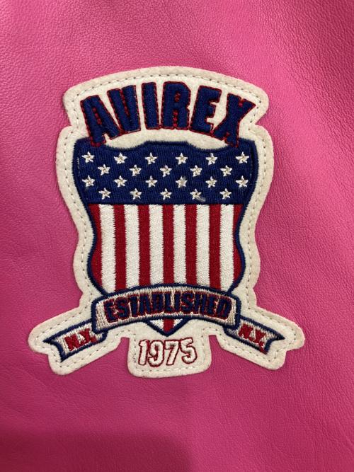 AVIREX（アヴィレックス）AVIREX (アヴィレックス) LIGHT SIGNATURE VARSITY JACKET 783-3950007 ピンク サイズ:XLの古着・服飾アイテム