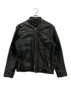 Schottショット）の古着「カウハイドシングルライダースジャケット 141」｜ブラック