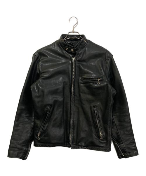 Schott（ショット）Schott (ショット) カウハイドシングルライダースジャケット 141 ブラック サイズ:38の古着・服飾アイテム