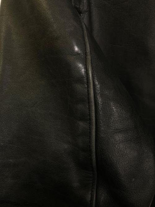 Schott（ショット）Schott (ショット) カウハイドシングルライダースジャケット 141 ブラック サイズ:38の古着・服飾アイテム