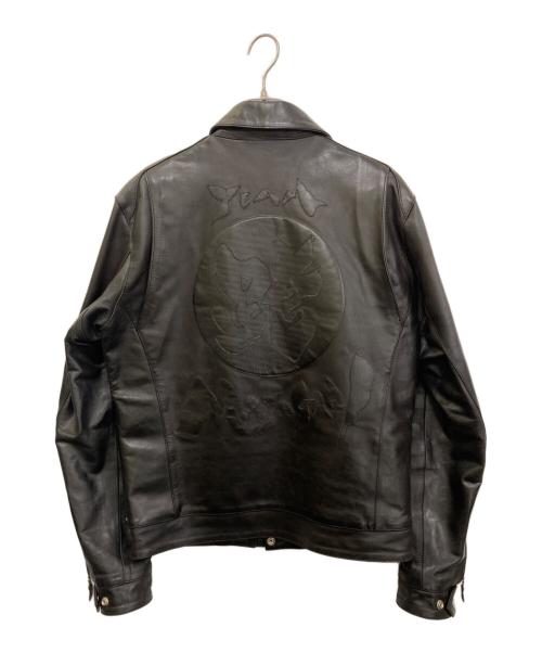 DEGNER（デグナー）DEGNER (デグナー) GUSSAN TEAM MATAGARI 跨 カウレザージャケット ブラック サイズ:XLの古着・服飾アイテム