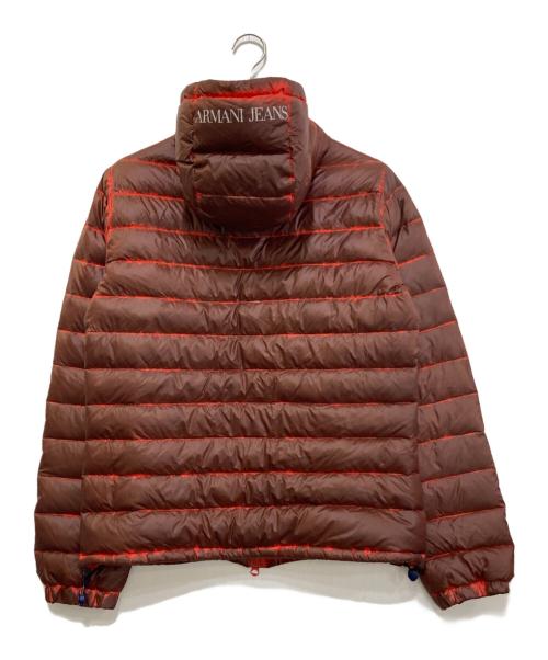 ARMANI JEANS（アルマーニジーンズ）ARMANI JEANS (アルマーニジーンズ) レッドポイントライトダウンジャケット レッド サイズ:44の古着・服飾アイテム