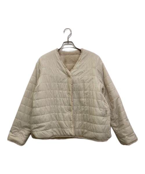 SOEJU（ソージュ）SOEJU (ソージュ) リバーシブルノーカラージャケット　S-02-CT-017 ベージュ サイズ:FREEの古着・服飾アイテム