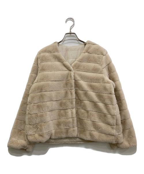 SOEJU（ソージュ）SOEJU (ソージュ) リバーシブルノーカラージャケット　S-02-CT-017 ベージュ サイズ:FREEの古着・服飾アイテム