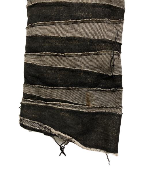 ISSEY MIYAKE（イッセイミヤケ）ISSEY MIYAKE (イッセイミヤケ) 02AW コーティング加工パッチワークデニムパンツ　IM23FF027 ブラック サイズ:1の古着・服飾アイテム