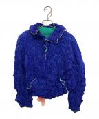 ISSEY MIYAKEイッセイミヤケ）の古着「00AW パッカブル シワ加工プルオーバーシャツ」｜ブルー