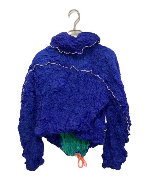ISSEY MIYAKE（イッセイミヤケ）ISSEY MIYAKE (イッセイミヤケ) 00AW パッカブル シワ加工プルオーバーシャツ ブルー サイズ:2の古着・服飾アイテム